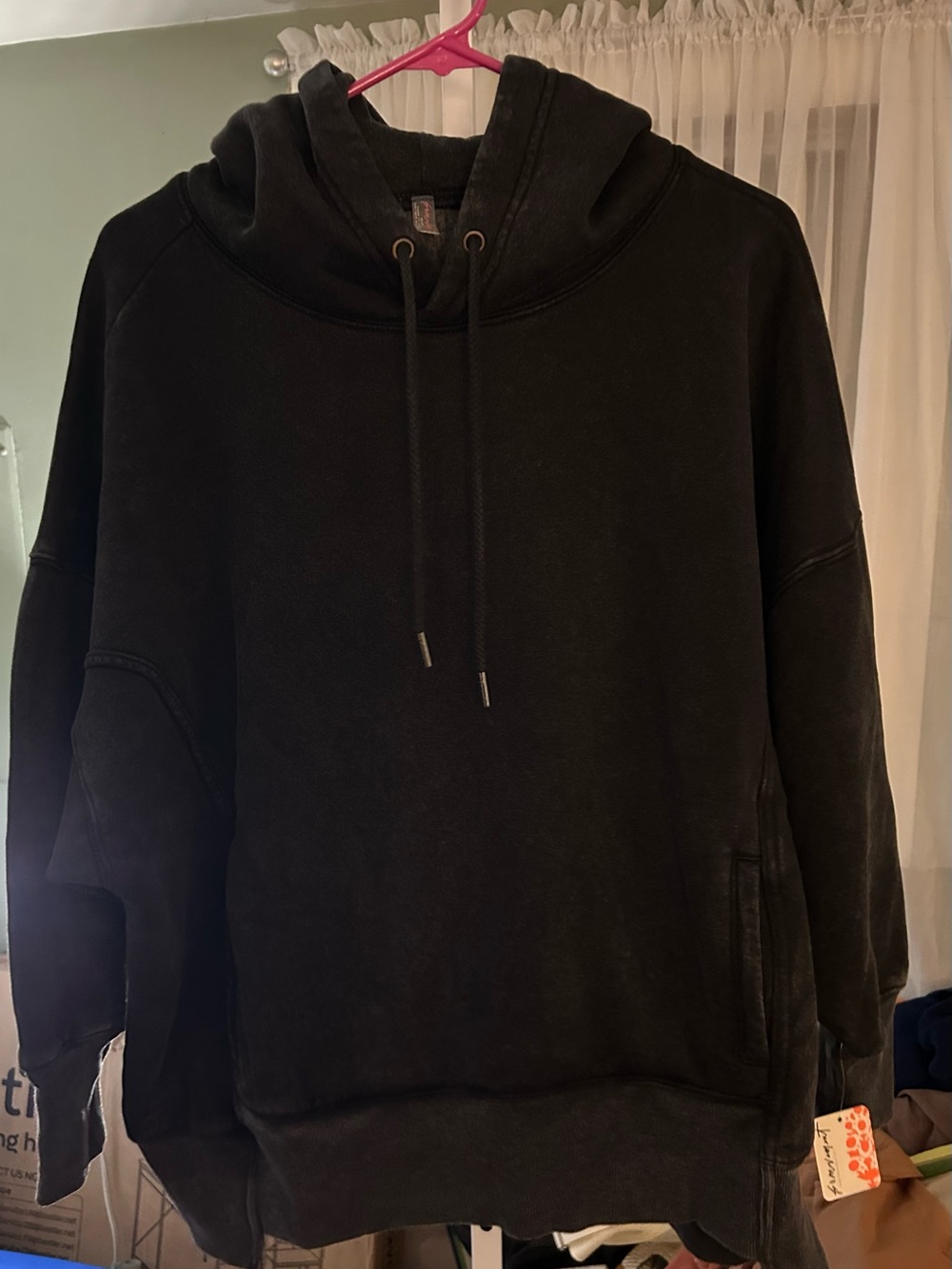 Free People Sprint to the Finish Hoodie in Black